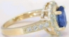 Traditional Natural Untreated Blue Sapphire Engagement Ring in 14k Yellow gold