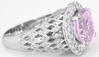7.02 ctw Pink Sapphire and Diamond Ring in 14k white gold