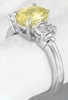 Diamond Alternative Sapphire Three Stone Engagement Ring