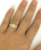 Unheated Yellow Sapphire Ring - 3.32 ctw Sapphire and White Sapphire Ring - 14k white gold