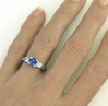 Diamond Alternative Ble Sapphire Ring in white gold