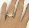 Yellow Sapphire Ring on the hand / finger