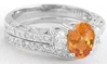 Orange Sapphire Wedding Rings