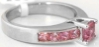Peach Pink Sapphire Ring