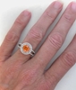 Orange Sapphire Diamond Engagement Rings