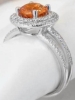 Orange Sapphire Engagement Rings