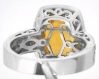 Undergallery Detail for SSR-5890 Custom Orange Sapphire and Diamond Ring in 18k white gold