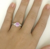 Unheated Light Pink Sapphire Ring in 14k white gold.