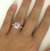 Natural Light Pink Sapphire Ring in 14k white gold