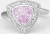 White Gold Pink Sapphire Diamond Rings