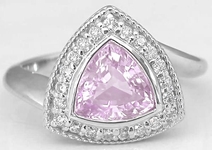 Trillion Light Pink Sapphire Rings