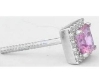 Pink Sapphire Diamond Earrings in white gold