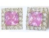 Natural pink sapphire ring in 14k yellow gold