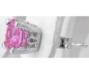 Round Natural Pink Sapphire Studs