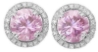 Light pink natural sapphire ring in 14k white gold