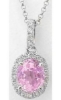 Light pink natural sapphire ring in 14k white gold