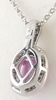 Natural Pink Sapphire Pendant with Real Diamond Halo in 14k white gold
