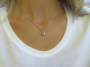 Pink Sapphire Pendant - Oval Light Pink Sapphire with Diamonds set in solid 14k white gold