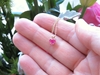 Real Pink Sapphire Solitaire Heart Pendant Necklace in 14k yellow gold for sale