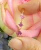 natural pink sapphire bar pendant in 14k rose gold for sale