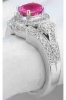White Gold Pink Sapphire Ring 14k