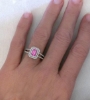 Emerald Cut Pink Sapphire Rings