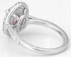 Genuine Peachy Pink Sapphire Ring in White Gold