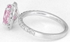 Oval Light Pink Sapphire and Diamond Halo Ring in 14k white gold