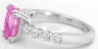 Natural Oval Pink Sapphire Ring with Diamonds in 14k white gold