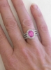 Bright Pink Sapphire and Diamond Rings