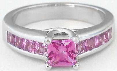 All Princess Pink Sapphire Ring