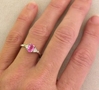 Platinum Pink Sapphire Engagement Rings