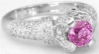 Pink Sapphire Pave Diamond Ring