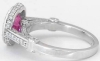 Collector Quality Heart Cut Bubble Gum Pink Sapphire and Diamond Halo Engagement Ring in 18k white gold