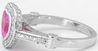 Custom Heart Pink Sapphire Bezel Ring