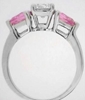 Diamond Trillion Pink Sapphire Ring