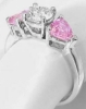 Round Diamond Pink Sapphire Ring