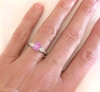 Pink and White Sapphire Engagement Rings