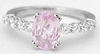 1.72 ctw Light Pink Sapphire and Diamond Ring in 14k white gold - SSR-5911