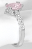 Oval Light Pink Sapphire Ring in 14k white gold
