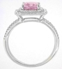 Diamond Halo Pink Sapphire Ring