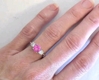 Round Pink Sapphire Ring white gold