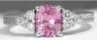 Unique Cushion Pink Sapphire Diamond Rings