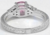 Cushion Pink Sapphire and Diamond Ring in 14k white gold