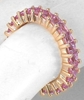 Princess Pink Sapphire Eternity Band Ring