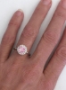 2.08 ctw Peachy Pink Sapphire and Diamond Ring in 14k white gold - SSR-5971