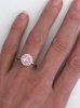 2.08 ctw Peachy Pink Sapphire and Diamond Ring in 14k white gold - SSR-5971