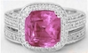 Pink Sapphire Engagement Set