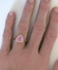 1.57 ctw Trillion Pink Sapphire and Diamond Ring in 14k rose gold - SSR-5988