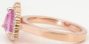 1.57 ctw Trillion Pink Sapphire and Diamond Ring in 14k rose gold - SSR-5988